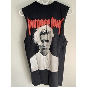 Justin Bieber rare Purpose Tour Cochella Travis Scott Vintage Sleeveless T Shirt
